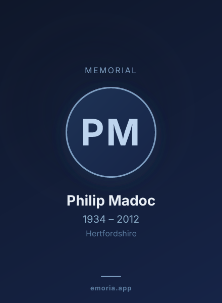 Memorial portrait of Philip Madoc