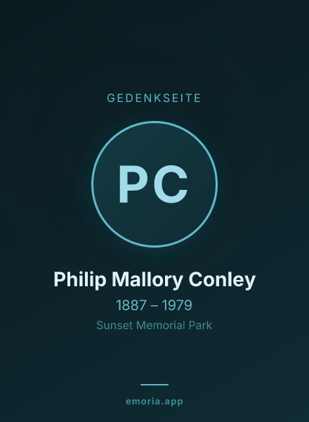 Gedenkportrait von Philip Mallory Conley