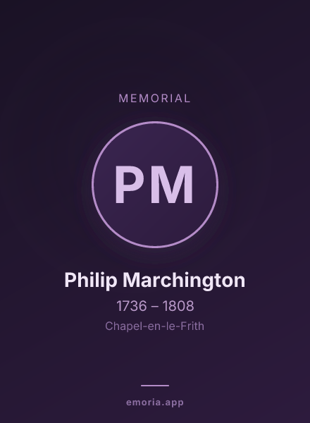Memorial portrait of Philip Marchington