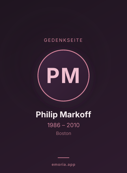 Gedenkportrait von Philip Markoff