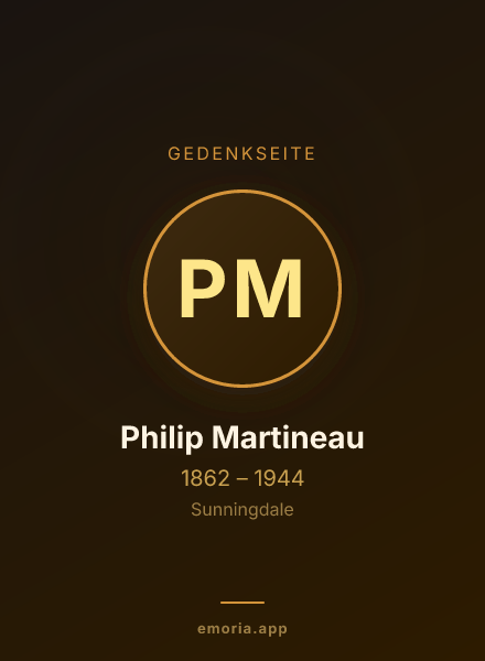 Gedenkportrait von Philip Martineau