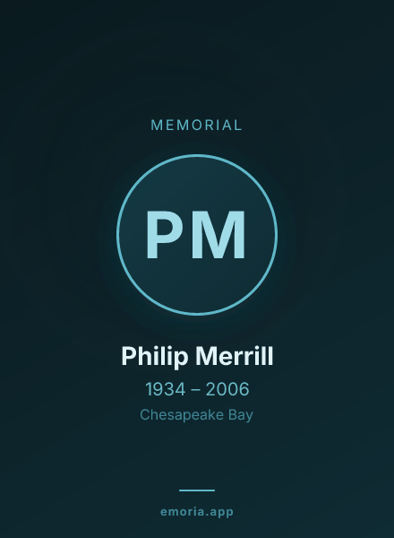 Memorial portrait of Philip Merrill