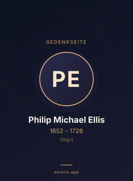 Gedenkportrait von Philip Michael Ellis