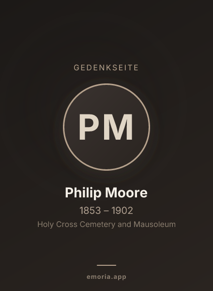 Gedenkportrait von Philip Moore