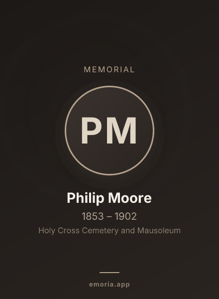 Memorial portrait of Philip Moore