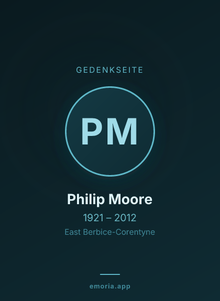 Gedenkportrait von Philip Moore
