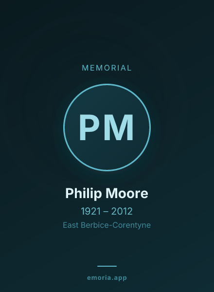 Memorial portrait of Philip Moore