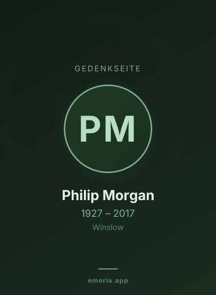 Gedenkportrait von Philip Morgan