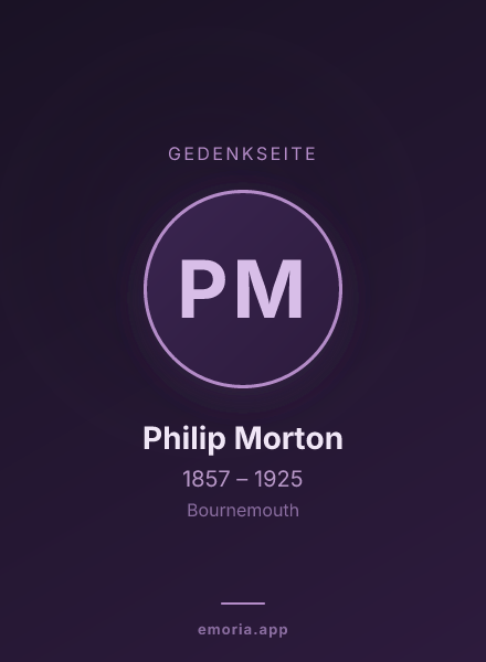 Gedenkportrait von Philip Morton