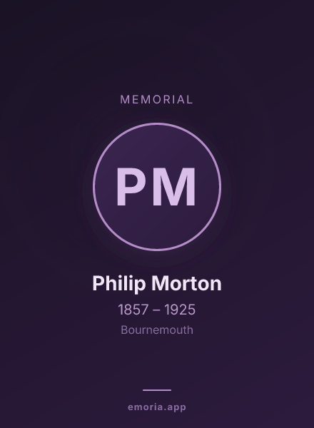 Memorial portrait of Philip Morton