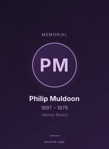 Memorial portrait of Philip Muldoon