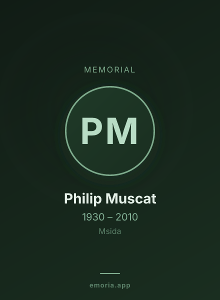 Memorial portrait of Philip Muscat