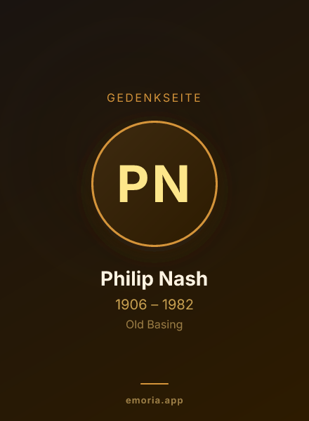 Gedenkportrait von Philip Nash