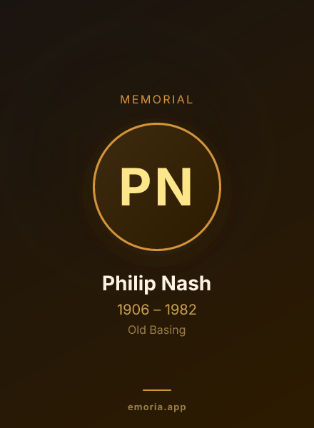 Memorial portrait of Philip Nash