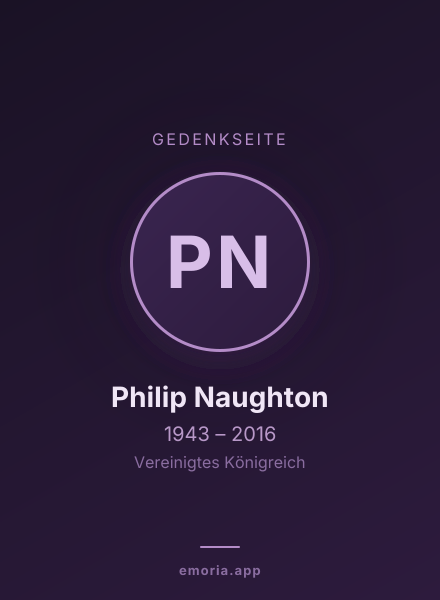 Gedenkportrait von Philip Naughton