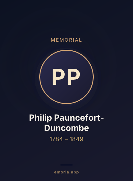 Memorial portrait of Philip Pauncefort-Duncombe
