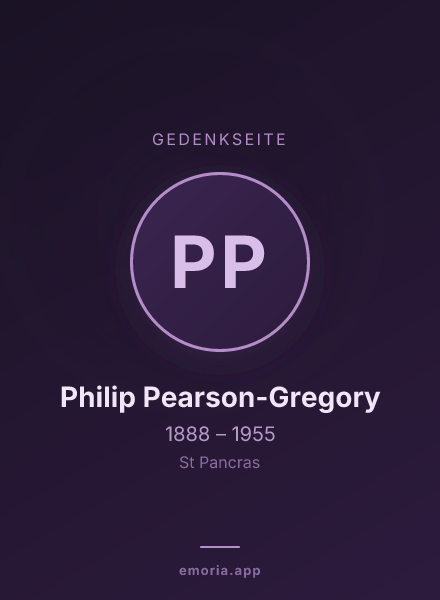 Gedenkportrait von Philip Pearson-Gregory
