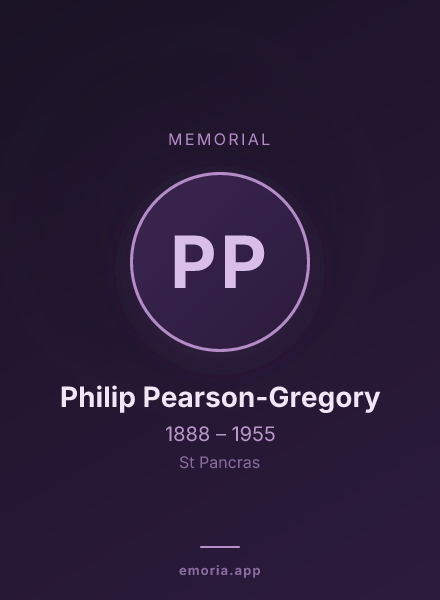 Memorial portrait of Philip Pearson-Gregory