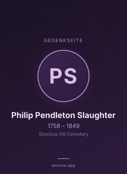 Gedenkportrait von Philip Pendleton Slaughter