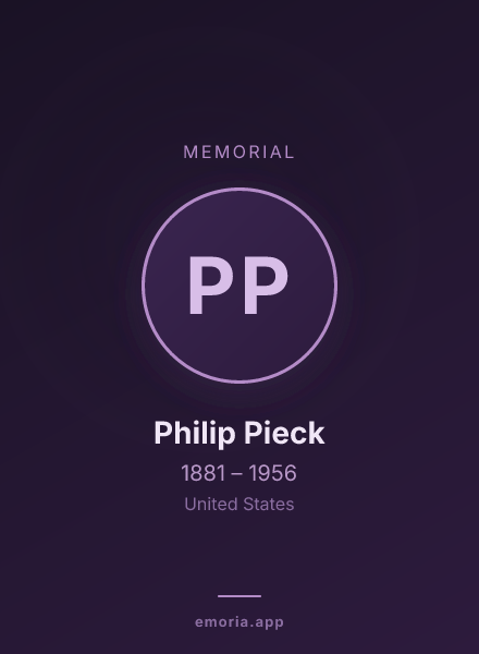 Memorial portrait of Philip Pieck