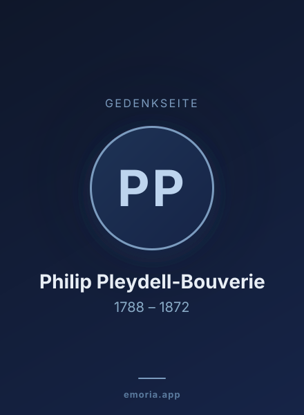 Gedenkportrait von Philip Pleydell-Bouverie