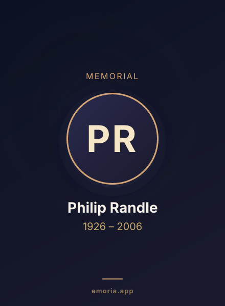 Memorial portrait of Philip Randle