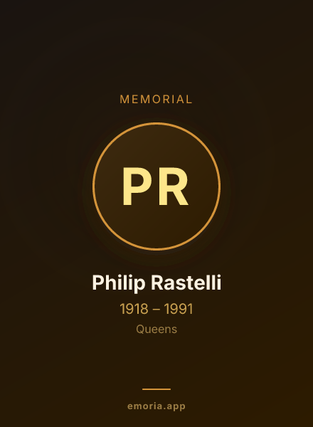 Memorial portrait of Philip Rastelli