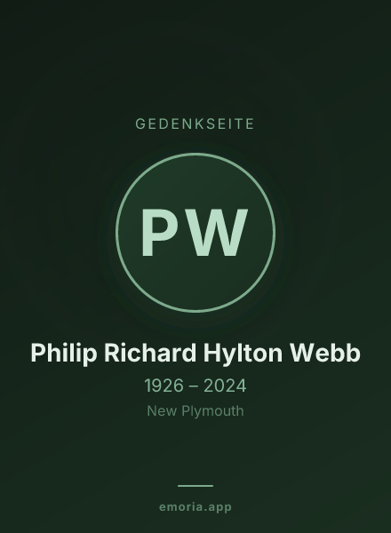 Gedenkportrait von Philip Richard Hylton Webb
