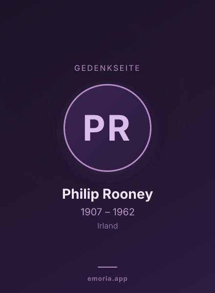 Gedenkportrait von Philip Rooney