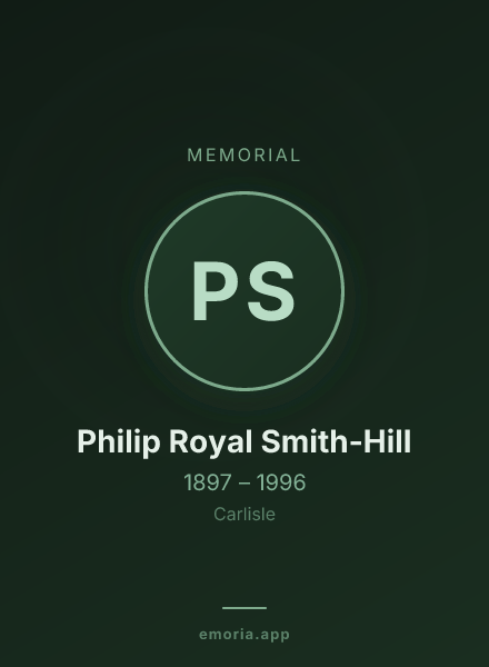 Memorial portrait of Philip Royal Smith-Hill