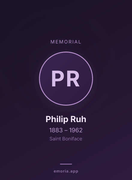 Memorial portrait of Philip Ruh