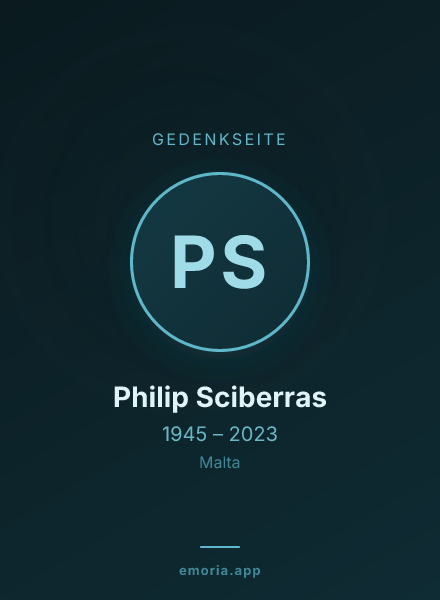 Gedenkportrait von Philip Sciberras
