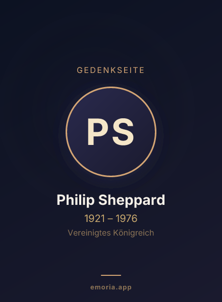 Gedenkportrait von Philip Sheppard