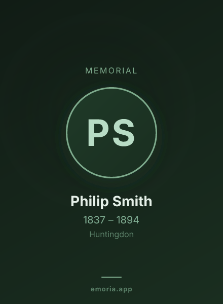 Memorial portrait of Philip Smith