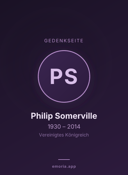 Gedenkportrait von Philip Somerville