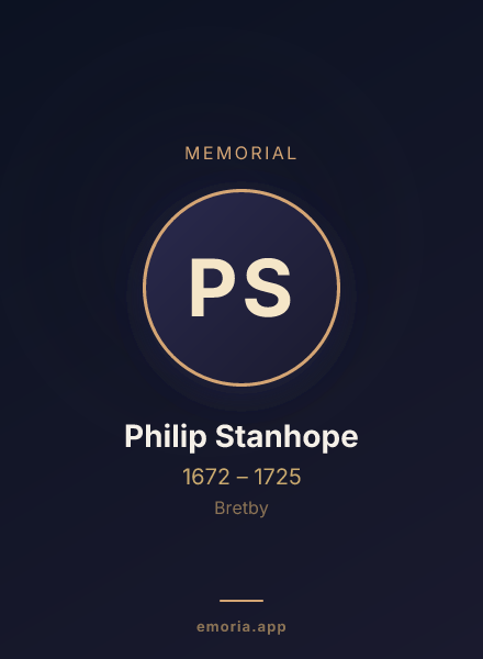 Memorial portrait of Philip Stanhope