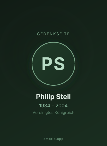 Gedenkportrait von Philip Stell
