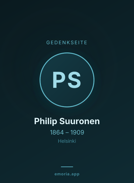 Gedenkportrait von Philip Suuronen