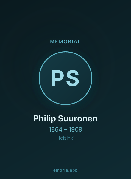 Memorial portrait of Philip Suuronen