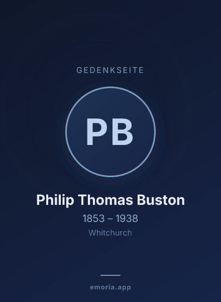 Gedenkportrait von Philip Thomas Buston