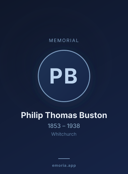 Memorial portrait of Philip Thomas Buston