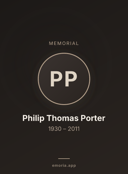 Memorial portrait of Philip Thomas Porter