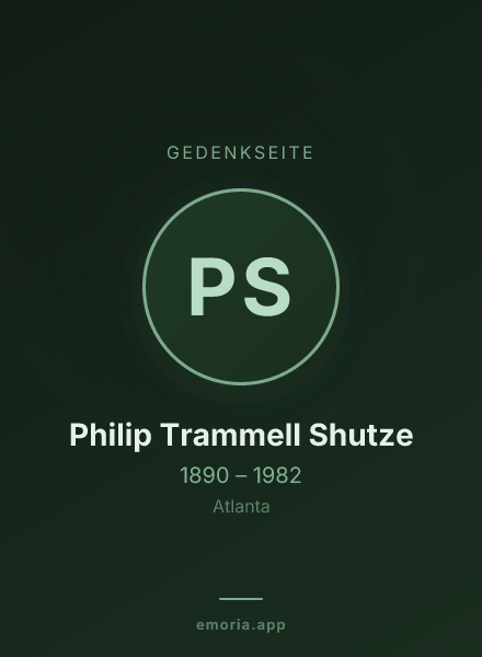 Gedenkportrait von Philip Trammell Shutze