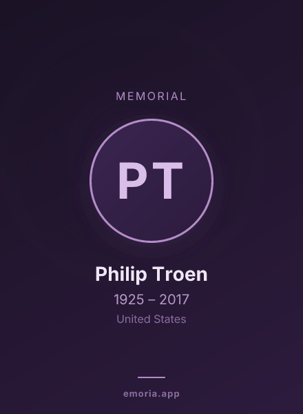 Memorial portrait of Philip Troen
