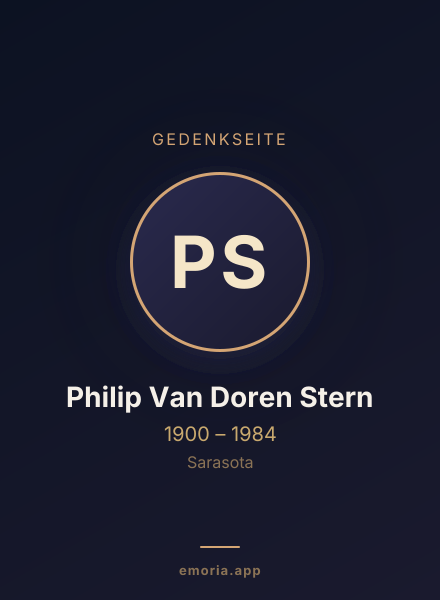Gedenkportrait von Philip Van Doren Stern