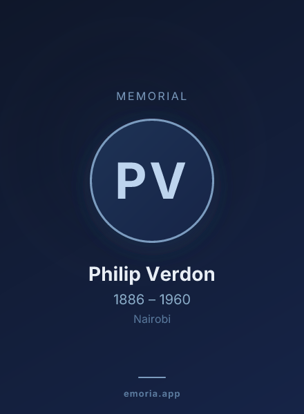 Memorial portrait of Philip Verdon