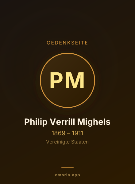 Gedenkportrait von Philip Verrill Mighels