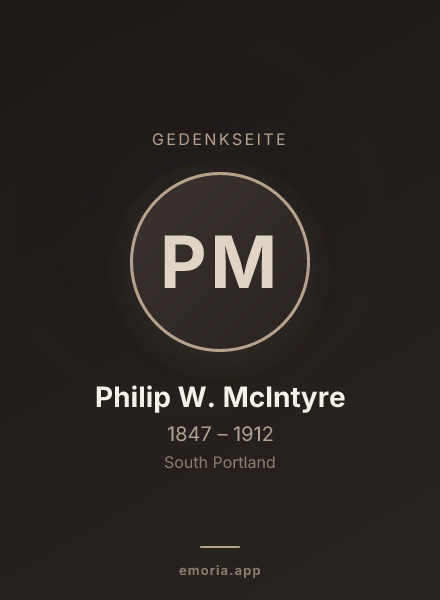 Gedenkportrait von Philip W. McIntyre