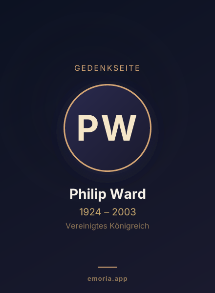 Gedenkportrait von Philip Ward