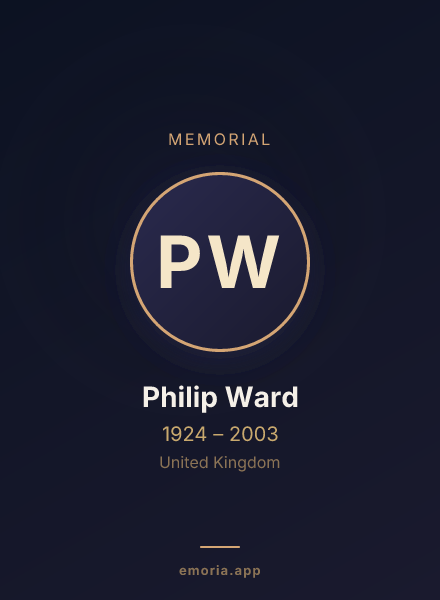 Memorial portrait of Philip Ward